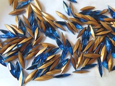 36 Swarovski Navettes in 15x4mm Capri Blue/foiled. 4200/2