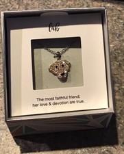 DOG NECKLACE LABRADOR RETRIEVER RHINESTONE 18 INCH CHAIN