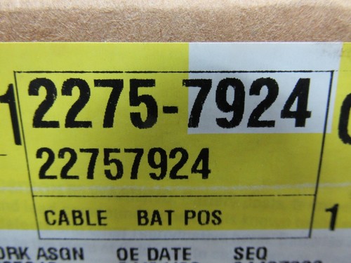 NEW OEM POS & NEG BATTERY CABLE #22757924 - Picture 4 of 4
