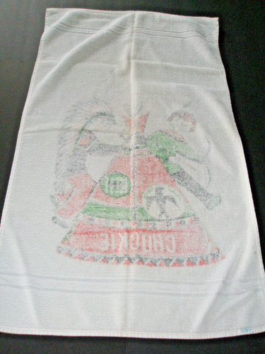 Cannon Bath Hand Towel 2 Boys Teepee 1950's Chuckie Rare - Picture 6 of 8