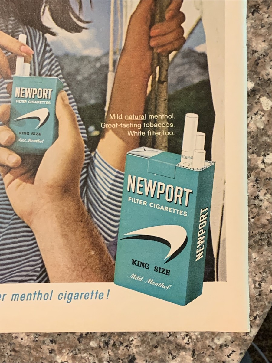 1965 Newport Menthol Cigarettes PRINT AD Sailing Girl - Tastes