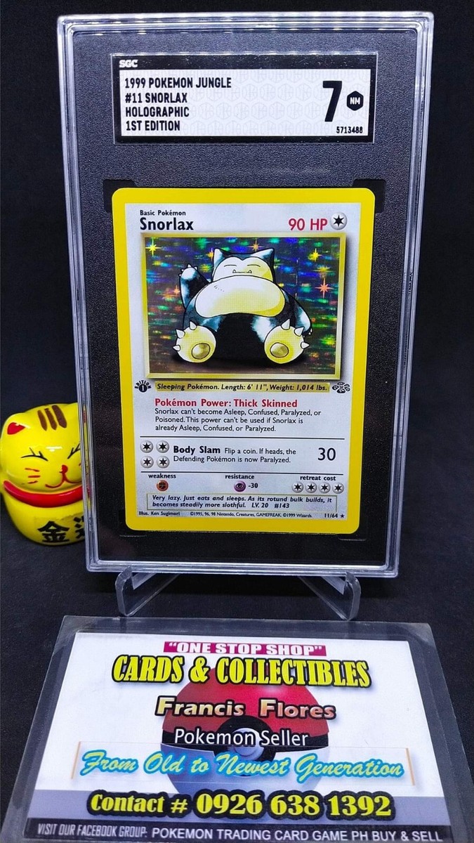 英語版初期　ポケモンカード　snorlax holo 1st Edition Pokemon GRADED Card - SGC 7: SNORLAX #11 - HOLO 1ST EDITION