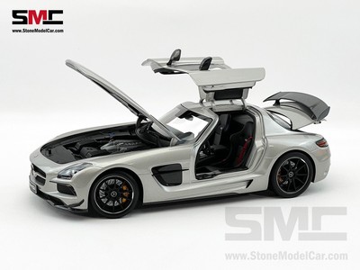 Mercedes Benz SLS AMG BLACK Series Silver Full Open Diecast