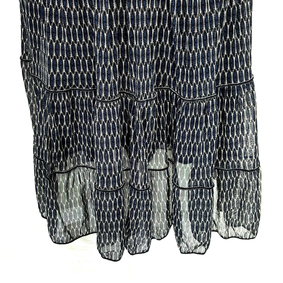 Studio M 连衣裙女式中号层叠荷叶 V 领无袖办公室教堂日期 — 第 4/4 张图片