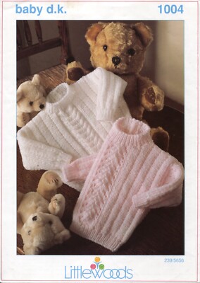 Littlewoods 1004 Baby Pullover DK 16-22'' Vintage Strickmuster