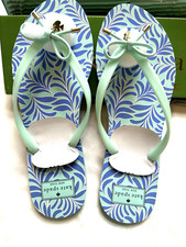 Sandalias Kate Spade NOVA Chanclas Cielo Caribe Azul Brillante SeaFern Nuevas en Caja $98. s11