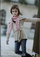 New Original Sirdar Click Dk Cardigan Knitting Pattern 2234