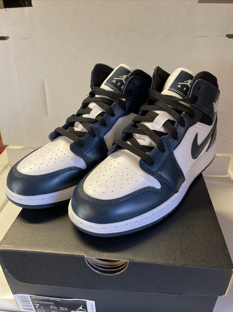 Jordan 1 Mid GS Nike Size 7Y - Women's Sz 8.5 Armory Navy Blue
