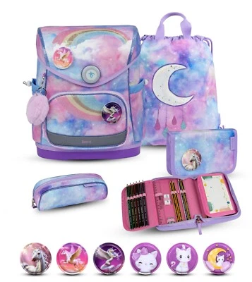 Belmil Compact Plus Premium Schulranzen Set 5-teilig Hüftgurt 405-41/P Moonlight