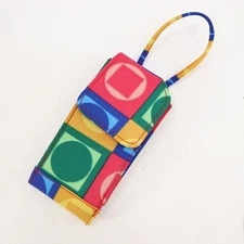 Modern Wristlet Phone Wallet Women Mini Multicolor Canvas ID Credit Cards Clutch