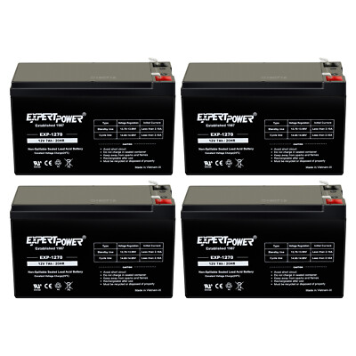 4 Expert Power 12V 7AH SLA Rechargeable Battery for APC IBM Belkin UPS Backup