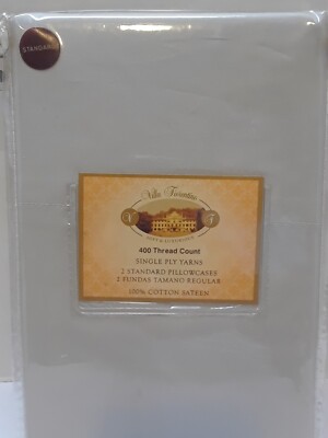 Villa Fiorentino Soft & Luxurious Standard Pillowcases 400 Thread Count  new