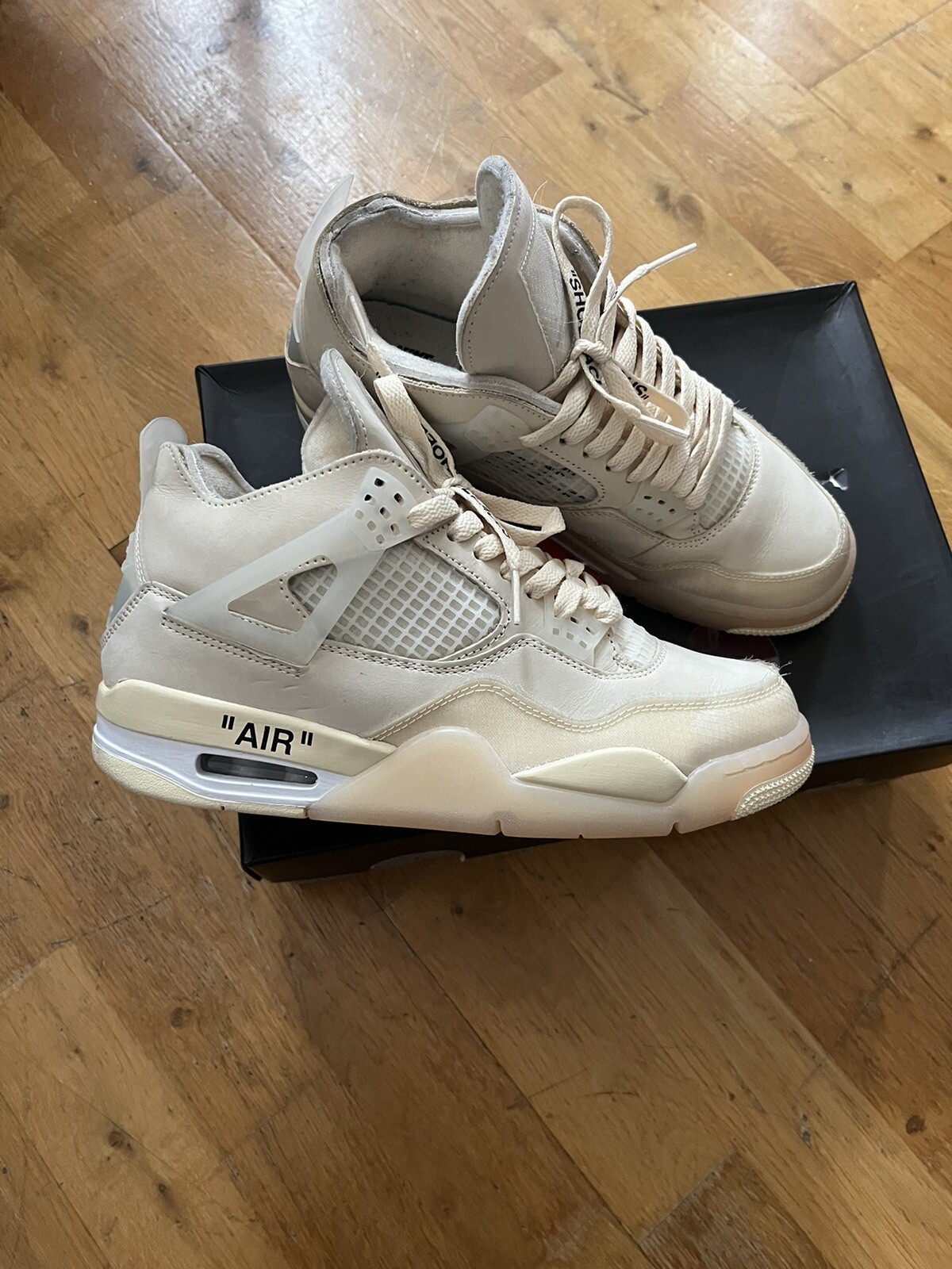 OFF WHITE X NIKE Nike X Off bianche Air Jordan 4 vele uk6.5 us9