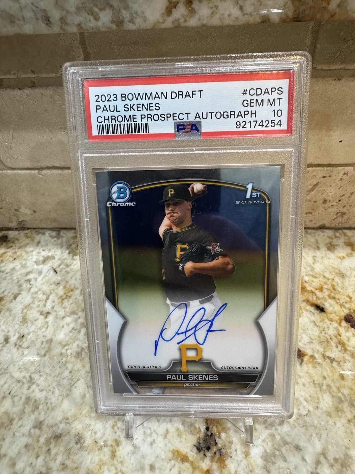 🔥PAUL SKENES 2023 Bowman Draft 1st Chrome Auto #CDAPS PSA 10 Rookie Gem Mint