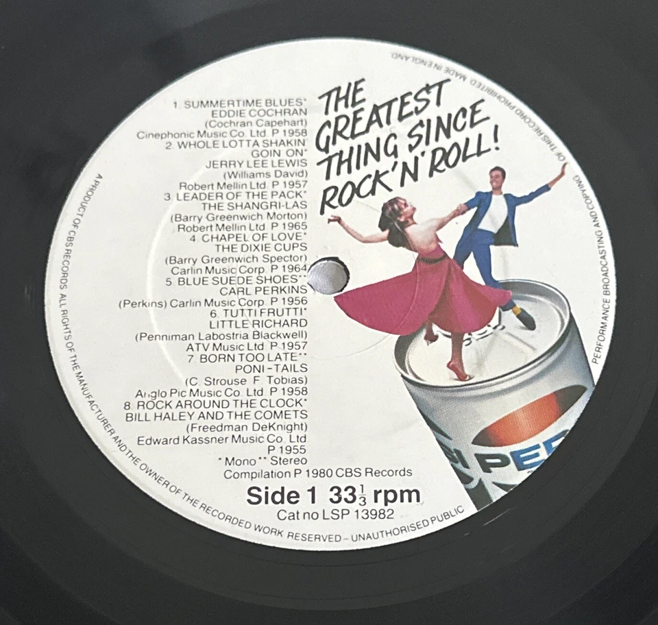 Pepsi The Greatest Thing Since Rock N Roll Album Vinyl Record Lp EX / VG+ - Image 4 of 4