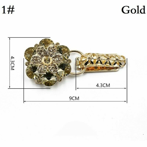 1PC Duck-mouth Shape Buckle Bling Rhinestone Crystal Flower Button Clasp Costume - Picture 8 of 15