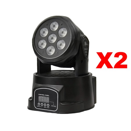 2pcs 150W 7LED Moving Head Light DMX 512 9/14CH 4 in 1 RGBW Stage Party Lighting - Picture 2 of 10