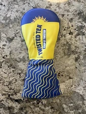 Twisted Tea Hard Iced Tea Yellow/Blue Golf Club Driver Head Cover NWOT