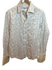 Robert Graham Button Down Men's French Cuffs Shirt Sz 41