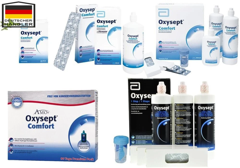 JOHNSON & JOHNSON Oxysept Comfort B12 1x 2x 3x 300ml 60ml) Ecconomy Euro Premium