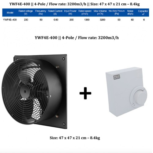 Ventola estrattore assiale metallo commerciale industriale, ventilazione ventilatore aria - Foto 36 di 150