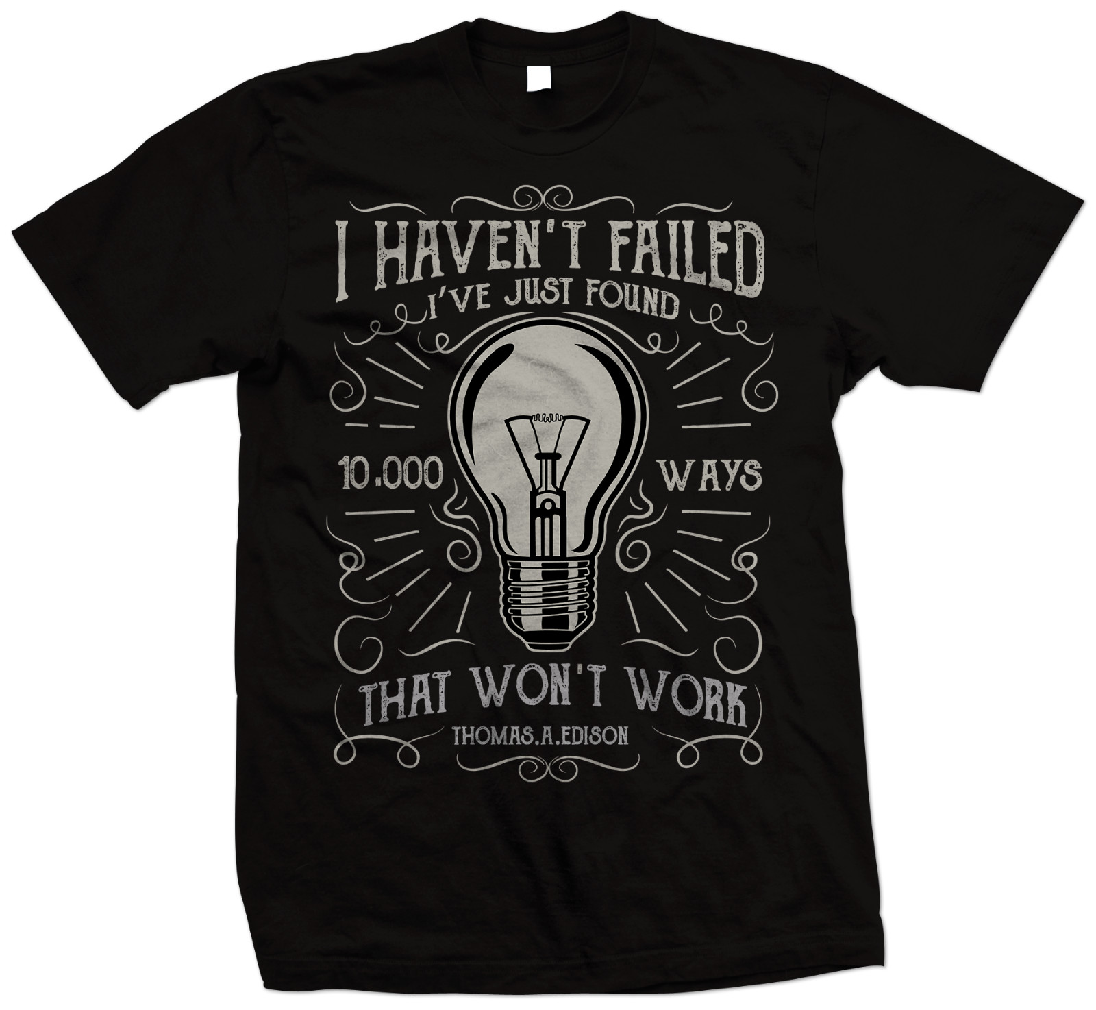 Camiseta Thomas Edison Cita, Motivación, Science Geek, Inventor, Regalo de Ingeniero
