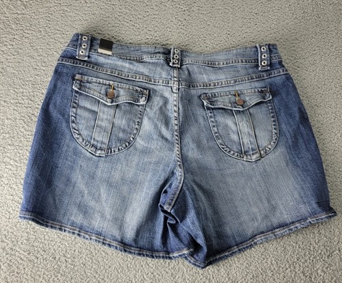 Pantalones cortos de mezclilla para mujer Venezia Lane Bryant, talla 22, bolsillos azules - Imagen 2 de 11