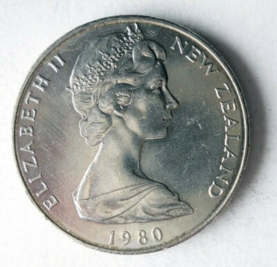 1980 NEW ZEALAND 20 CENTS - High Quality Coin - FREE SHIP - Bin