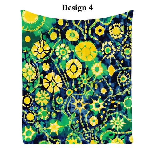 Tie Dye Spirals Flower Geometric Bedspread Throw Blanket Birthday Holiday Gift - Picture 13 of 16