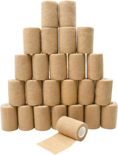 24 Pack Self Adhesive Bandage Wrap, 3" X 5 Yards Elastic Cohesive Bandage Wrap