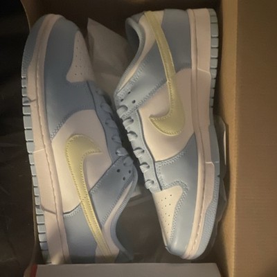 Nike Dunk Low Men s Colorblock Blue/White/Yellow Leather Low Top Sneakers