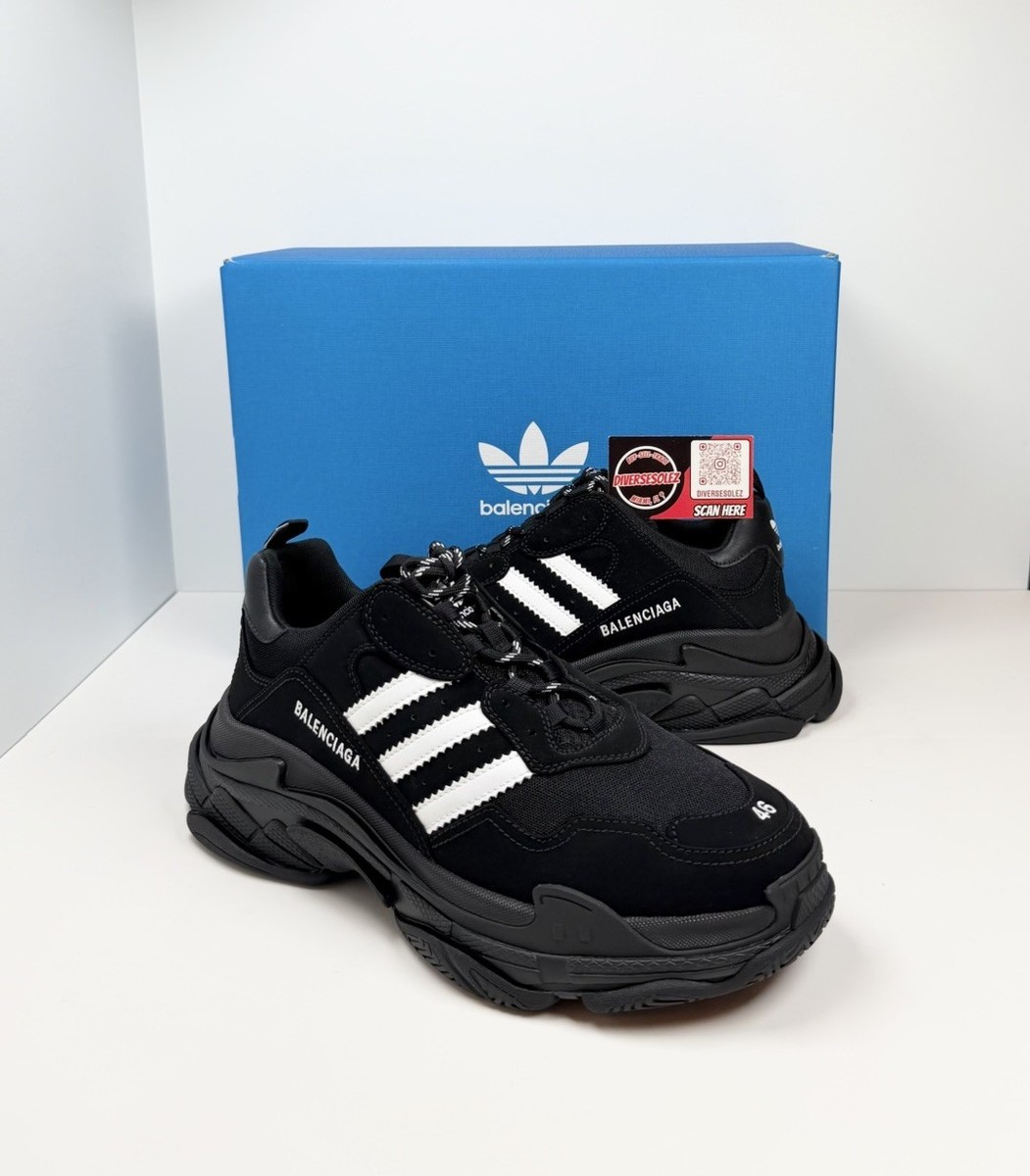 Size 46EU/13US - Balenciaga x adidas Triple S Black🖤 NEW/RETAIL