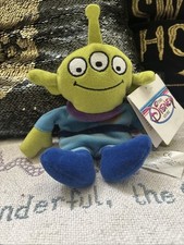 The Disney Store Toy Story Green Alien 8" Plush Bean Bag Toy With Tag