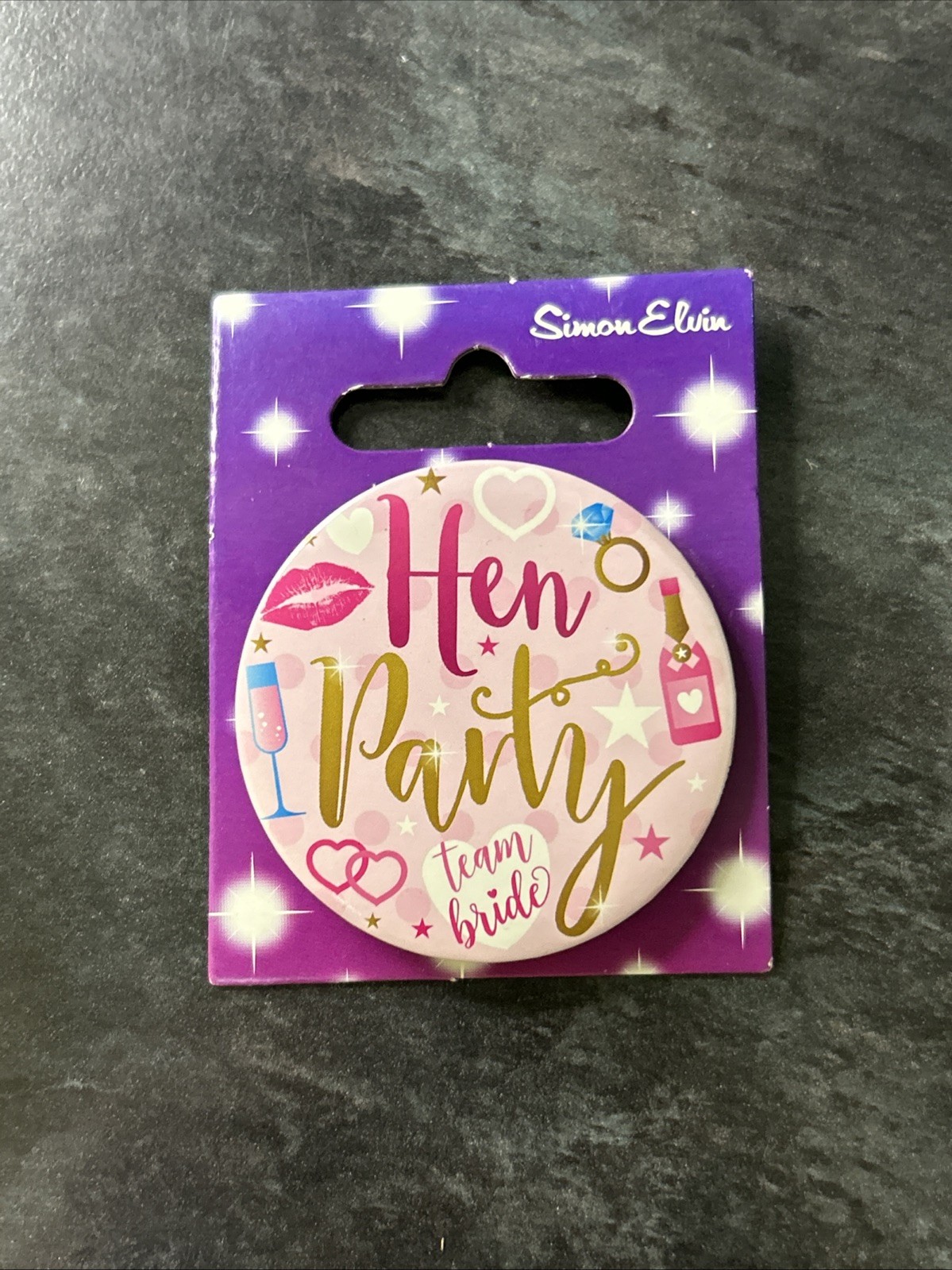 Simon Elvin Hen Party Team Bride 5.5cm Round Badge