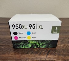 4Pack 950XL 951XL Ink Cartridges for HP Officejet Pro Printers, New