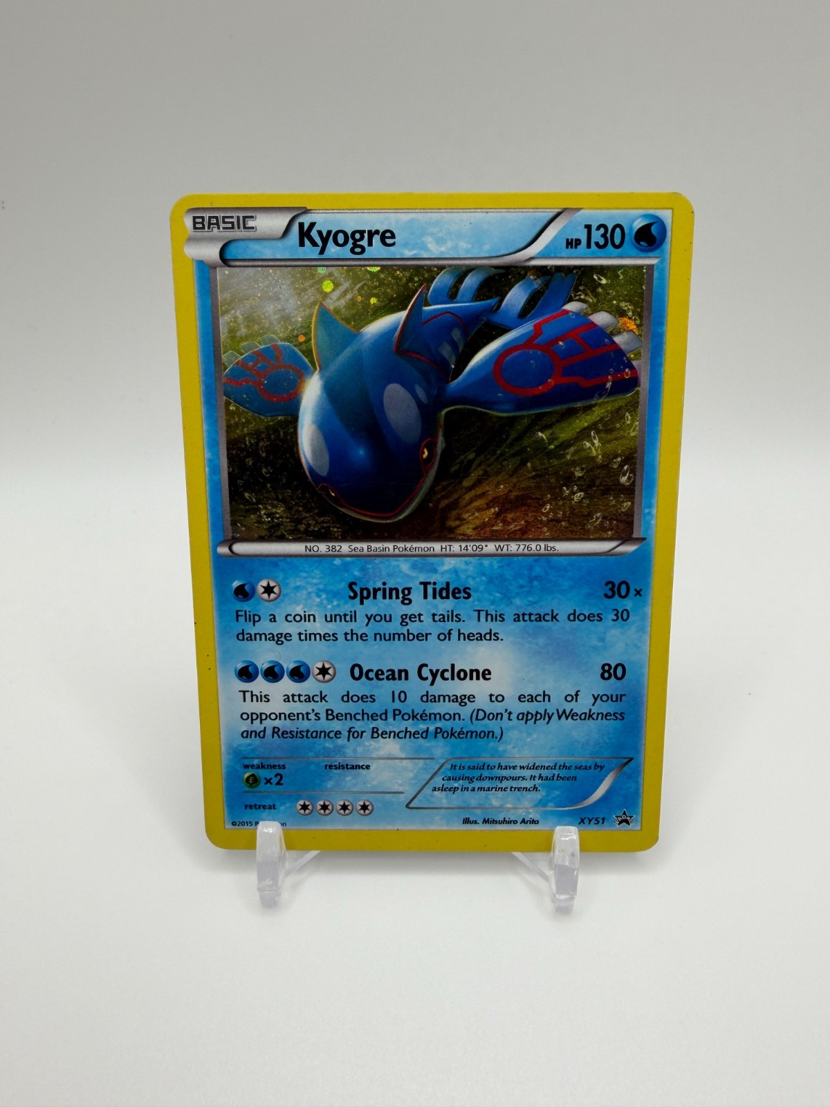 Pokemon TCG Kyogre XY51 Black Star Promo Incorrect Holo Rare HP