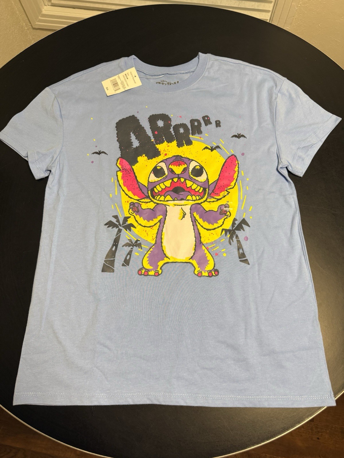 Disney Lilo & Stitch AARRR Pirate Tee Shirt Women’s Medium Blue NWT