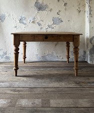 ANTIQUE Solid PINE TABLE, Desk, Kitchen, Farmhouse, Vintage, Old Rustic, Country