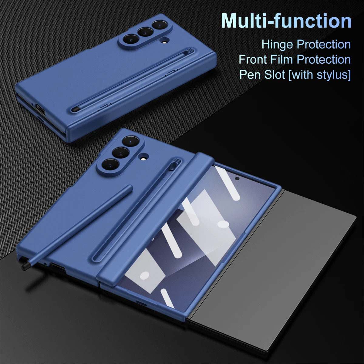 Matte PC Case For Samsung Galaxy Z TriFold Pen Slot Hinge Cover