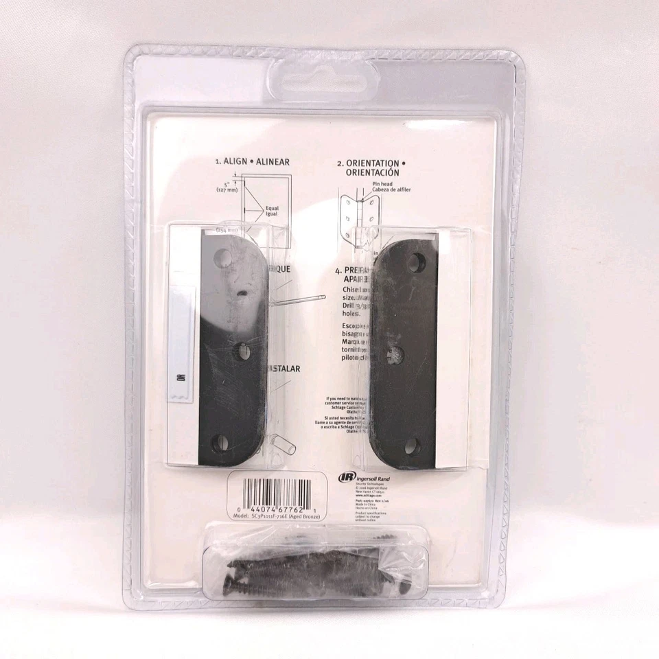 Schlage 3.5” Redondo 5/8” Radio 3 Bisagras Proyecto Paquete Bronce Envejecido SC3P1011F-716E Foto 2 de 4