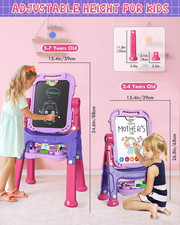 Easel for Kid Double Sided Art Easel  White Board Chalk Board Accessories