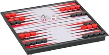 WE Games Foldable Travel Magnetic Backgammon Set