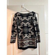 Lauren Ralph Lauren tunic western Aztec XS Black White Red