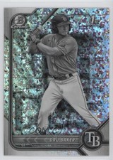 2022 Bowman Chrome Prospects Black & White Mini-Diamond Refractor Dru Baker 18ia