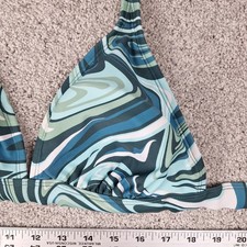D/DD Green Swirl Xilaration Bikini Swim Top