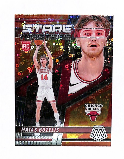 2024-25 Mosaic MATAS BUZELIS RC Stare Masters RED DISCO FAST BREAK Bulls Rookie
