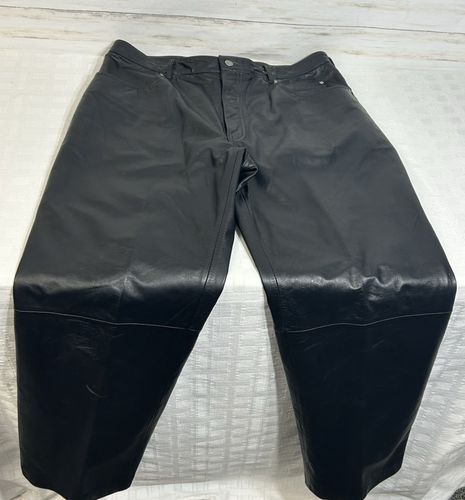 Harley Davidson Leather Jean Style Pant Men 36 x 32 Black Lined Motorcycle Biker