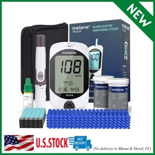 Metene TD-4116 Blood Glucose Monitor Kit, 150 Glucometer Strips, 150 Lancets, 1