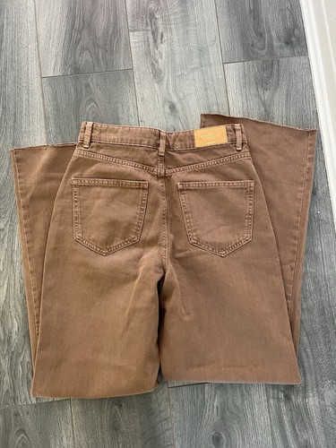 STRADIVARIUS LANGE BRAUNE JEANS GERADE PASSFORM GRÖSSE 8 - Bild 3 von 3