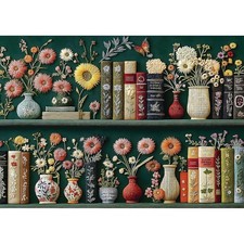 Wildflower Pages Puzzles for Adults 1000 Pieces Vintage Embroidered